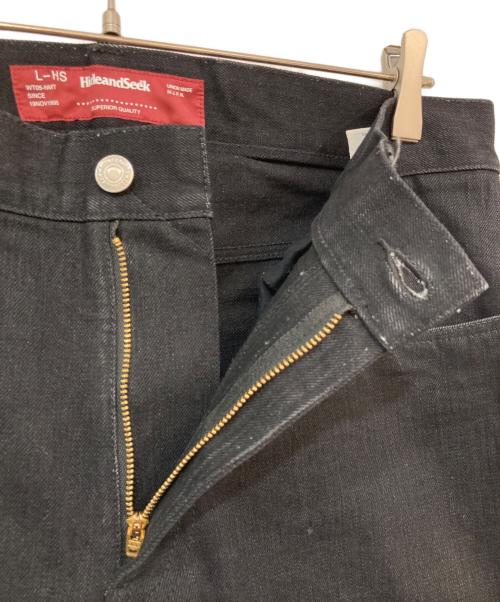 HIDE AND SEEK（ハイドアンドシーク）HIDE AND SEEK (ハイドアンドシーク) デニムパンツ ブラック サイズ:SIZE L-HSの古着・服飾アイテム