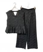 ANDRESDアンドレスド）の古着「ペプラムセットアップ」｜ブラック