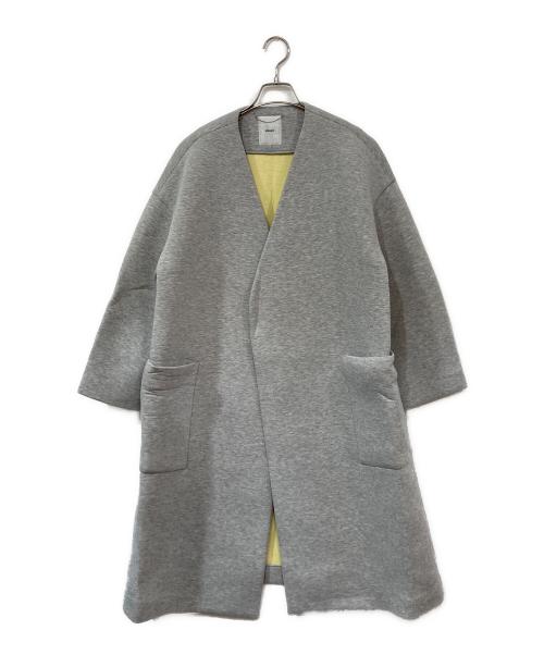 ebure（エブール）ebure (エブール) ノーカラーボンディングコート グレー サイズ:SIZE 36の古着・服飾アイテム