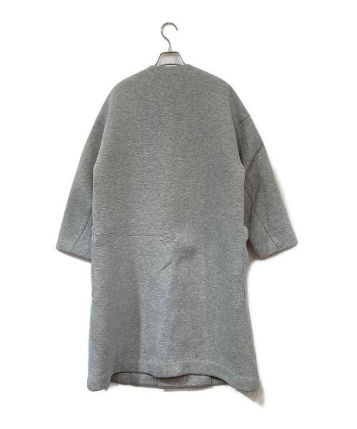 ebure（エブール）ebure (エブール) ノーカラーボンディングコート グレー サイズ:SIZE 36の古着・服飾アイテム