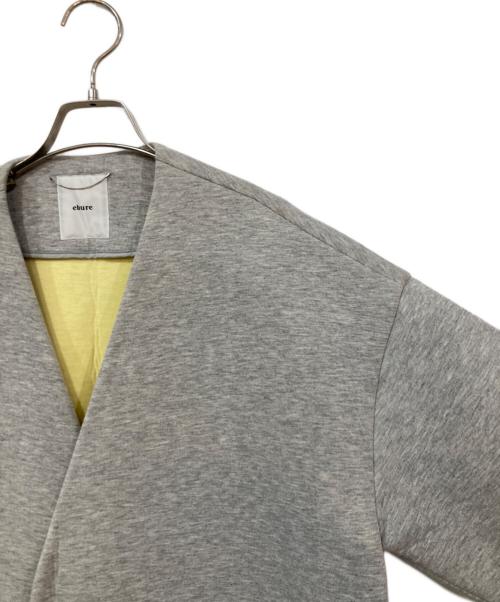 ebure（エブール）ebure (エブール) ノーカラーボンディングコート グレー サイズ:SIZE 36の古着・服飾アイテム