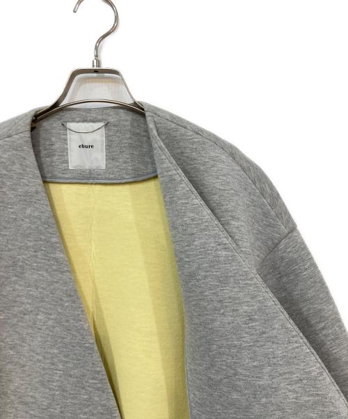ebure（エブール）ebure (エブール) ノーカラーボンディングコート グレー サイズ:SIZE 36の古着・服飾アイテム