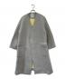 ebure（エブール）の古着「ノーカラーボンディングコート」｜グレー
