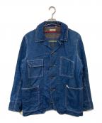 SUGAR CANEシュガーケーン）の古着「カバーオール　NEP DENIM WORK JACKET/ネップデニムワークジャケット」｜インディゴ