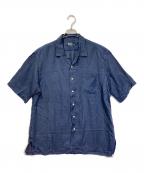 POLO RALPH LAURENポロ・ラルフローレン）の古着「シルクリネン 開襟シャツ」｜ネイビー