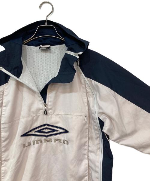 UMBRO（アンブロ）UMBRO (アンブロ) ナイロンジップパーカー ネイビー×ホワイト サイズ:Mの古着・服飾アイテム