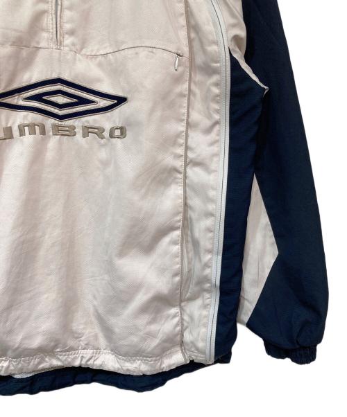 UMBRO（アンブロ）UMBRO (アンブロ) ナイロンジップパーカー ネイビー×ホワイト サイズ:Mの古着・服飾アイテム