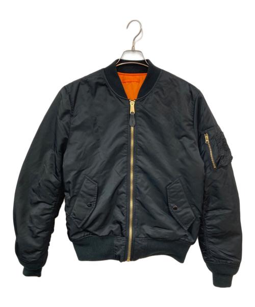ALPHA（アルファ）ALPHA (アルファ) MA-1ジャケット ブラック サイズ:Ｌの古着・服飾アイテム