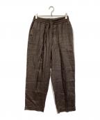 MARKAWAREマーカウェア）の古着「NEW CLASSIC FIT EASY TROUSERS HEMP SHIRTING」｜ブラウン