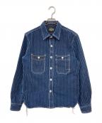 EIGHT Gエイトジー）の古着「WABASH STRIPE WORK SHIRT」｜インディゴ