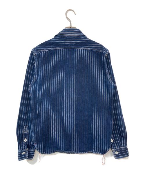 EIGHT G（エイトジー）EIGHT G (エイトジー) WABASH STRIPE WORK SHIRT インディゴ サイズ:38の古着・服飾アイテム