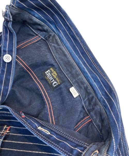 EIGHT G（エイトジー）EIGHT G (エイトジー) WABASH STRIPE WORK SHIRT インディゴ サイズ:38の古着・服飾アイテム