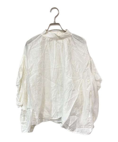 anuans（アニュアンス）anuans (アニュアンス) フリルデザインシアーブラウス ホワイト サイズ:SIZE Freeの古着・服飾アイテム