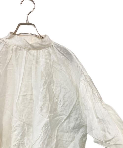 anuans（アニュアンス）anuans (アニュアンス) フリルデザインシアーブラウス ホワイト サイズ:SIZE Freeの古着・服飾アイテム