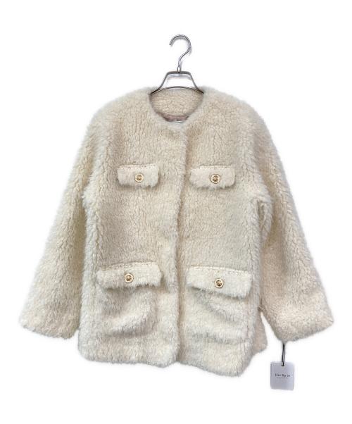 HER LIP TO（ハーリップトゥ）HER LIP TO (ハーリップトゥ) 23AW Royal Faux Fur Coat/23AWロイヤルフェイクファーコート アイボリー サイズ:SIZE Sの古着・服飾アイテム