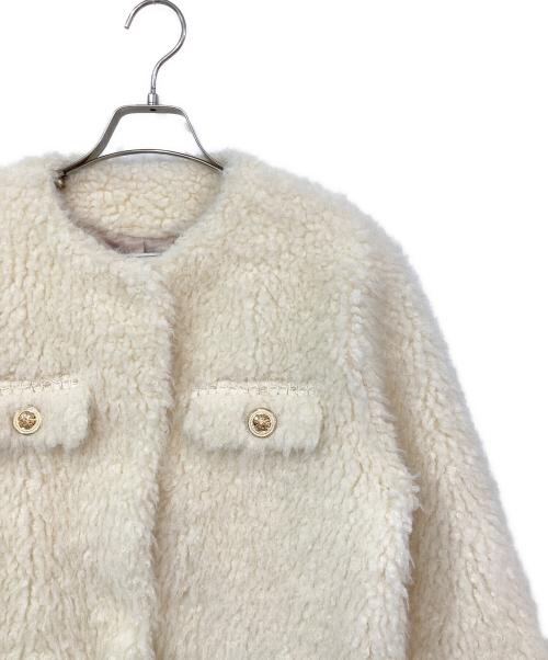 HER LIP TO（ハーリップトゥ）HER LIP TO (ハーリップトゥ) 23AW Royal Faux Fur Coat/23AWロイヤルフェイクファーコート アイボリー サイズ:SIZE Sの古着・服飾アイテム