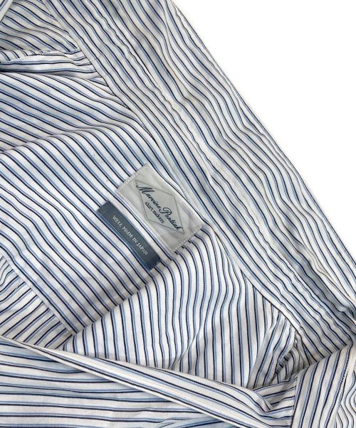 Marvine Pontiak Shirt Makers（マーヴィンポンティアックシャツメイカーズ）Marvine Pontiak Shirt Makers (マーヴィンポンティアックシャツメイカーズ) ストライプシャツ ホワイト サイズ:ONE SIZEの古着・服飾アイテム
