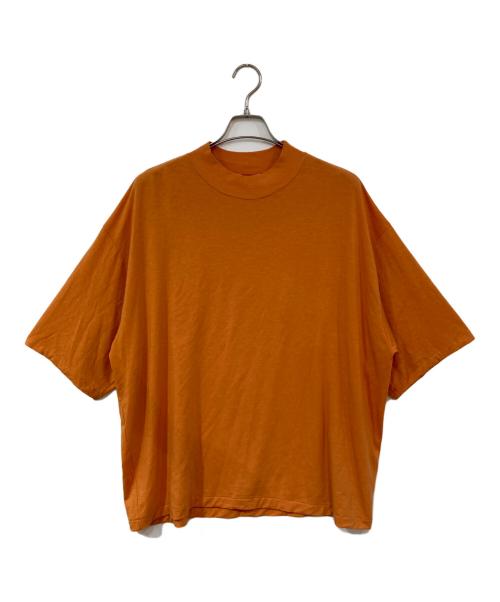 AURALEE（オーラリー）AURALEE (オーラリー) SUPER SOFT WOOL JERSEY MOCK-NECK TEE オレンジ サイズ:5の古着・服飾アイテム