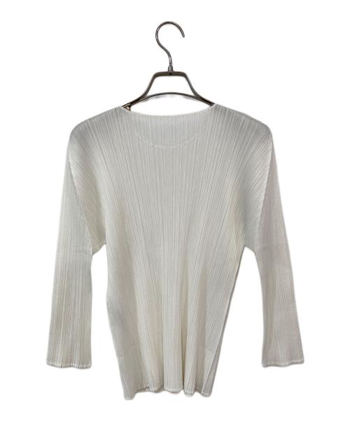 PLEATS PLEASE（プリーツプリーズ）PLEATS PLEASE (プリーツプリーズ) プリーツカットソー ホワイト サイズ:3の古着・服飾アイテム