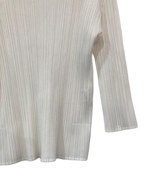 PLEATS PLEASE（プリーツプリーズ）PLEATS PLEASE (プリーツプリーズ) プリーツカットソー ホワイト サイズ:3の古着・服飾アイテム