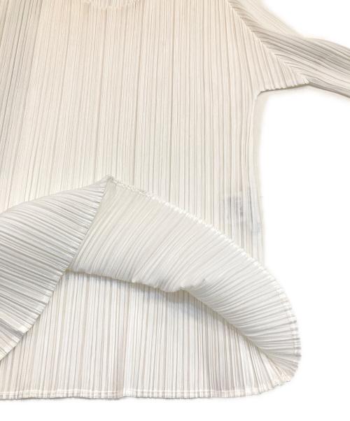 PLEATS PLEASE（プリーツプリーズ）PLEATS PLEASE (プリーツプリーズ) プリーツカットソー ホワイト サイズ:3の古着・服飾アイテム
