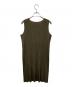 PLEATS PLEASE (プリーツプリーズ) ノースリーブワンピース オリーブ サイズ:3：13000円