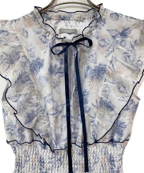 JILL BY JILLSTUART（ジル バイ ジルスチュアート）JILL BY JILLSTUART (ジル バイ ジルスチュアート) シェルジュイプリントワンピース ホワイト サイズ:FRの古着・服飾アイテム