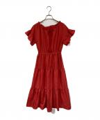 BLUE LABEL CRESTBRIDGEブルーレーベルクレストブリッジ）の古着「ブラウスワンピース」｜レッド