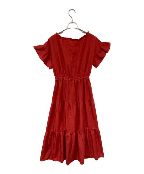 BLUE LABEL CRESTBRIDGE（ブルーレーベルクレストブリッジ）BLUE LABEL CRESTBRIDGE (ブルーレーベルクレストブリッジ) ブラウスワンピース レッド サイズ:36の古着・服飾アイテム