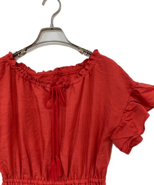 BLUE LABEL CRESTBRIDGE（ブルーレーベルクレストブリッジ）BLUE LABEL CRESTBRIDGE (ブルーレーベルクレストブリッジ) ブラウスワンピース レッド サイズ:36の古着・服飾アイテム