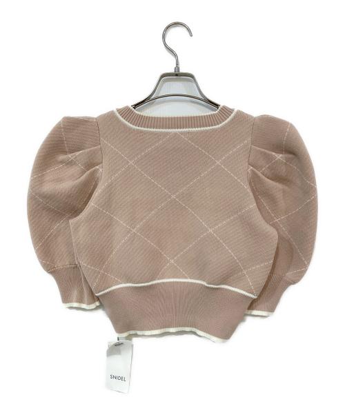 Snidel（スナイデル）Snidel (スナイデル) バイカラークロップドニットプルオーバー ピンク サイズ:ONE SIZEの古着・服飾アイテム