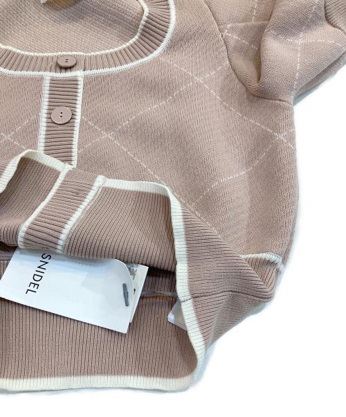Snidel（スナイデル）Snidel (スナイデル) バイカラークロップドニットプルオーバー ピンク サイズ:ONE SIZEの古着・服飾アイテム