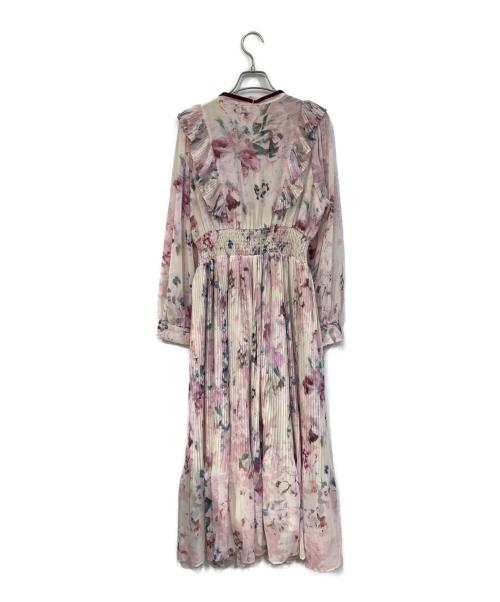 JILL STUART（ジルスチュアート）JILL STUART (ジルスチュアート) ビッグシアーフラワープリントワンピース ピンク サイズ:SIZE Free 未使用品の古着・服飾アイテム