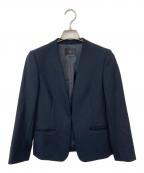 23区ニジュウサンク）の古着「ダブルクロスストレッチＶカラージャケット」｜ブラック