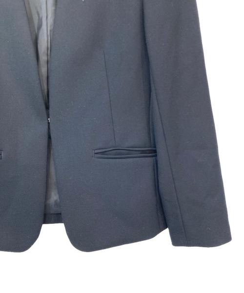 23区（ニジュウサンク）23区 (ニジュウサンク) ダブルクロスストレッチＶカラージャケット ブラック サイズ:32の古着・服飾アイテム