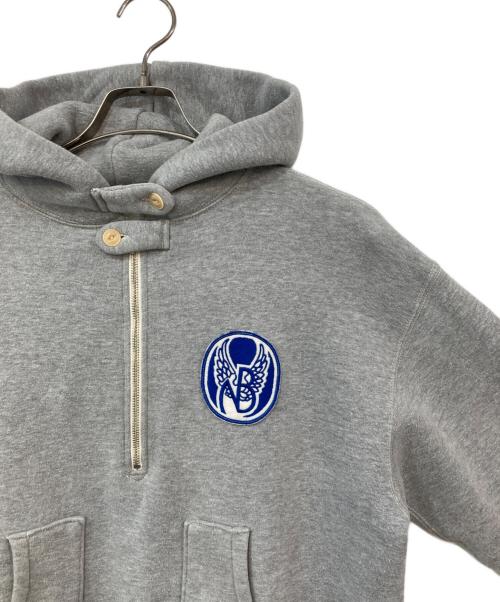 THE REAL McCOY'S（ザ・リアルマッコイズ）THE REAL McCOY'S (ザ・リアルマッコイズ) ハーフジップパーカー グレー サイズ:LARGEの古着・服飾アイテム