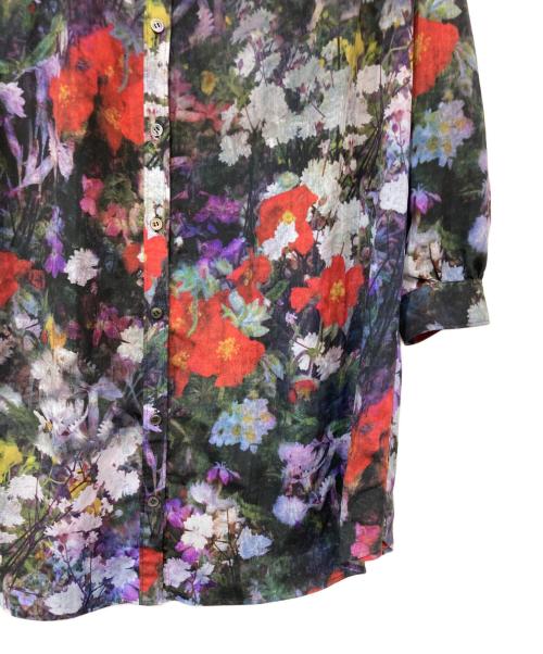 PAUL SMITH（ポールスミス）PAUL SMITH (ポールスミス) 花柄シャツワンピース ブラック サイズ:40の古着・服飾アイテム