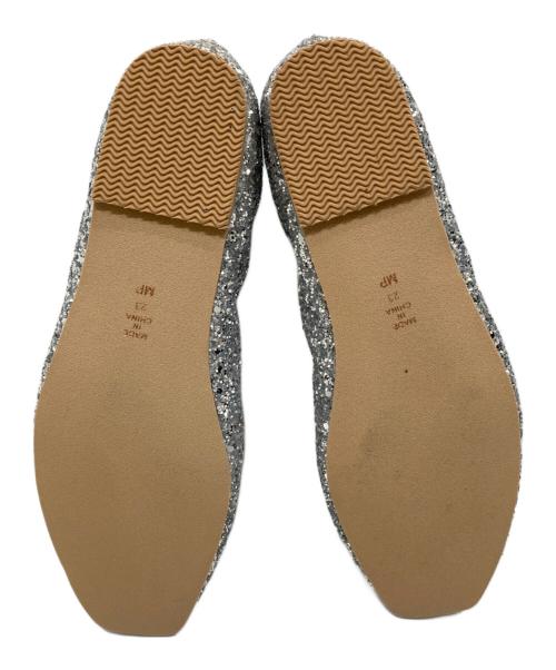 DIANA（ダイアナ）DIANA (ダイアナ) 超軽量スクエアトゥバレエシューズ シルバー サイズ:23㎝ 未使用品の古着・服飾アイテム