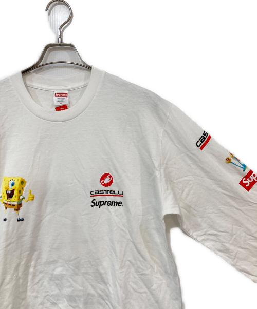 SUPREME（シュプリーム）Supreme (シュプリーム) SpongeBob Castelli Racing L/S Tee ホワイト サイズ:Mの古着・服飾アイテム