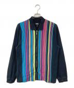 stussyステューシー）の古着「Simon Ls ZIP Polo」｜ブラック