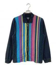 stussy（ステューシー）の古着「Simon Ls ZIP Polo」｜ブラック