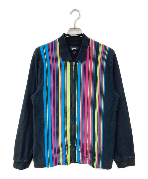 stussy（ステューシー）stussy (ステューシー) Simon Ls ZIP Polo ブラック サイズ:Mの古着・服飾アイテム