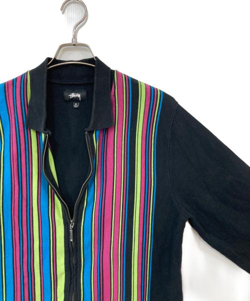 stussy（ステューシー）stussy (ステューシー) Simon Ls ZIP Polo ブラック サイズ:Mの古着・服飾アイテム