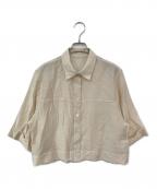 SLOBE IENAスローブ イエナ）の古着「シアーハーフスリーブショートシャツ」｜ベージュ