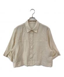 SLOBE IENA（スローブ イエナ）の古着「シアーハーフスリーブショートシャツ」｜ベージュ