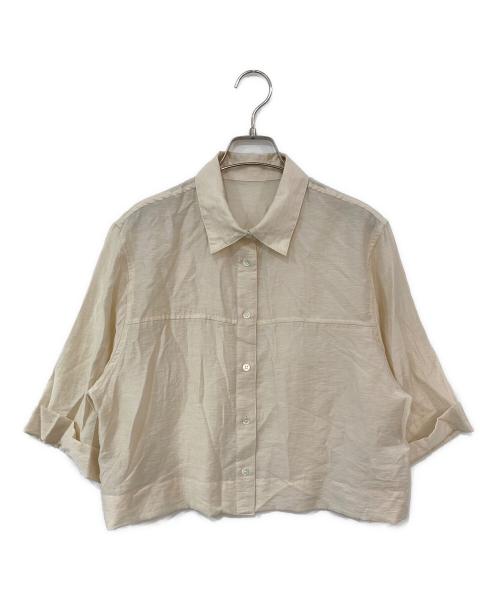 SLOBE IENA（スローブ イエナ）SLOBE IENA (スローブ イエナ) シアーハーフスリーブショートシャツ ベージュ サイズ:-の古着・服飾アイテム