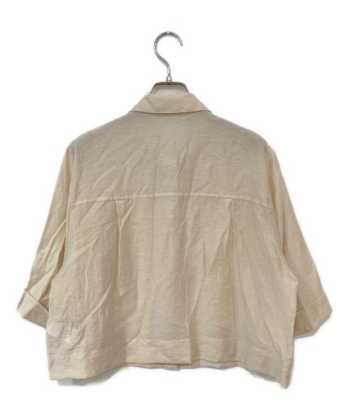 SLOBE IENA（スローブ イエナ）SLOBE IENA (スローブ イエナ) シアーハーフスリーブショートシャツ ベージュ サイズ:-の古着・服飾アイテム
