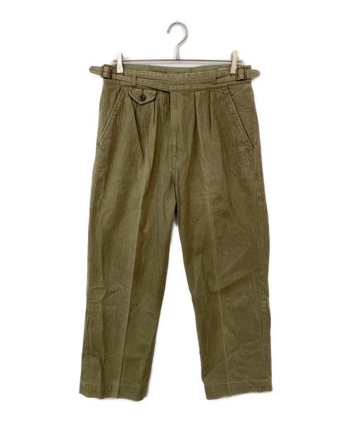 kenneth field（ケネスフィールド）kenneth FIELD (ケネスフィールド) ヘリンボーングルカパンツ オリーブ サイズ:Mの古着・服飾アイテム