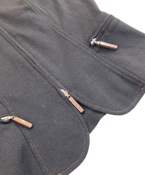 FOXEY NEWYORK（フォクシーニューヨーク）FOXEY NEWYORK (フォクシーニューヨーク) ノーカラージャケット ブラック サイズ:-の古着・服飾アイテム