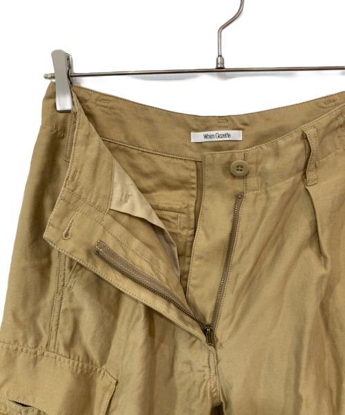 Whim Gazette（ウィムガゼット）Whim Gazette (ウィムガゼット) バックサテンカーゴパンツ ベージュ サイズ:36の古着・服飾アイテム